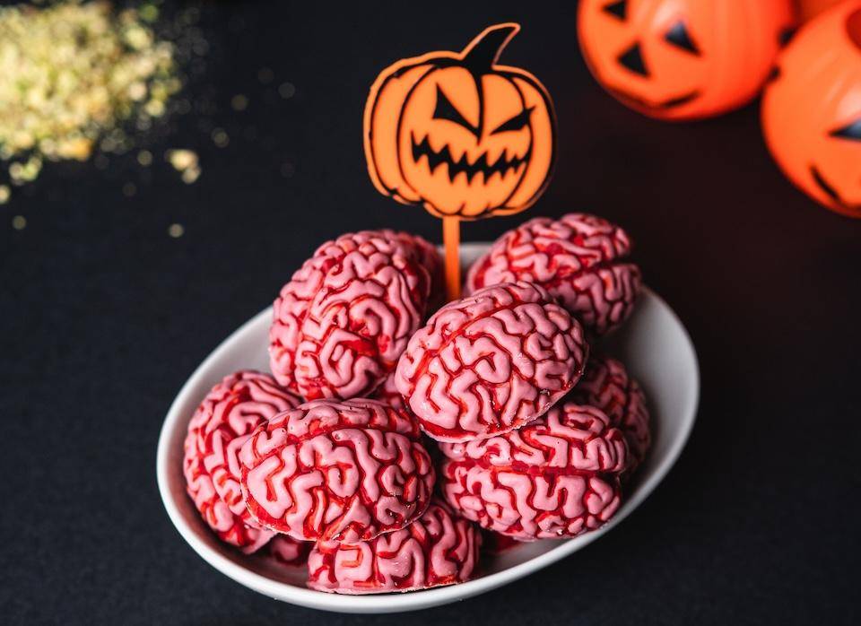 Brain-shaped bonbons