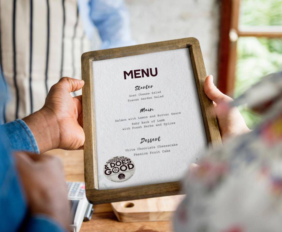 Dessert menu tag