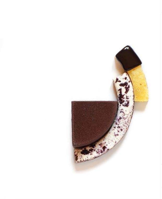a plated dessert by chef Alexander Ivanchev