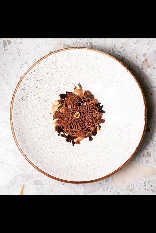 a plated dessert by chef Alexander Ivanchev