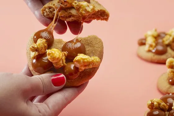 Cookies with Dots of gooey caramel