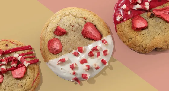 Cookies decorated with red curls